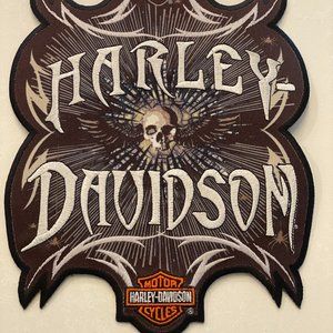 Official Harley Davidson 7.5”x10” Hypnotic Skull Sew-on Motorcycle Biker Patch